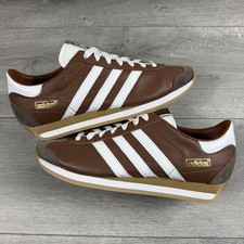 Adidas Country II in pelle "marrone / bianco" - taglia UK 8,5 / EU 42 2/3