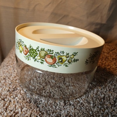Vintage Pyrex Spice Of Life See N Store Canister 6.125'' ×  4'' Screw On Lid Retro