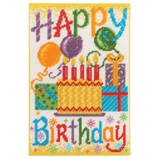 Herrschners Happy Birthday Wall Hanging Plastic Canvas Kit