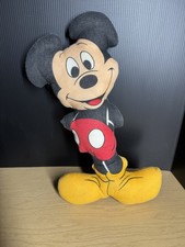 Vintage Disney Mickey Mouse Hand Sewn Stuffed Plush Pillow Doll