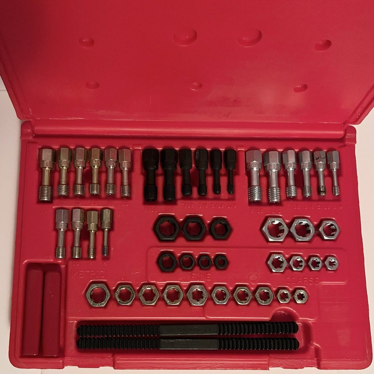 Snap-on 48 PC Rethreading Set Franctional and Metric RTD48 for
