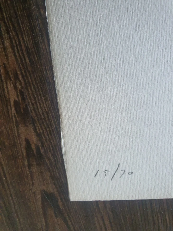 Turi Simeti Prägedruck handsigniert nummeriert groß ZERO Uecker  Lucio Fontana - Bild 3 von 3