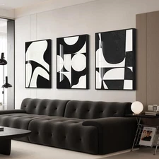 Modern Abstract Wall Art Large Geometric Canvas Paintings for Living Room Bed...
