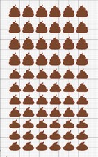 5 X 8 Poop Vinyl Sticker Sheet Oracal 651 Poo Decal