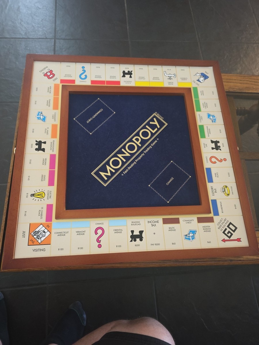 HUGE Monopoly Luxury Edition Blue Board Game Collectible Elegant