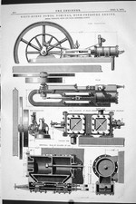 Alter 1870 Sixty-Horse Power Nominal Hochdruckmotor Whieldon Leck viktorianisch