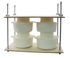 PetriStor Wooden Cheese Press for Making Supplies - 16in Metal Guides, 13in M...