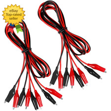 4 Groups 1M Alligator Clips Test Leads Jumper Wires for Electrical Testing