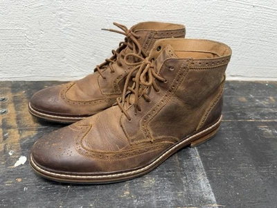 Cole Haan Williams Welt Cuero Punta de Ala Botas Marrón Para Hombre 11M C20291 11 - Imagen 1 de 4
