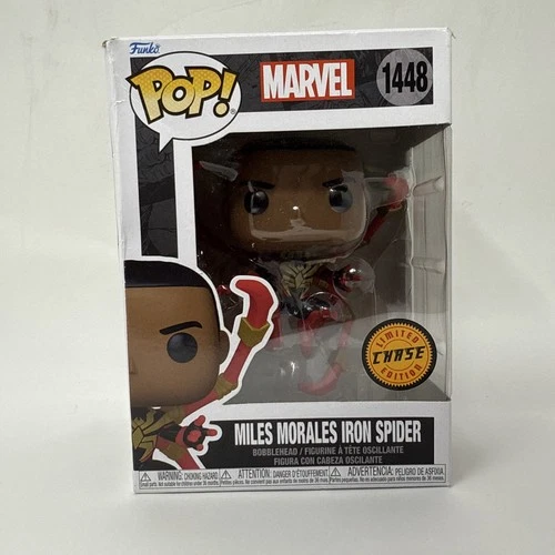 Funko Pop Marvel 1448 Miles Morales Iron Spider Chase LE BOX DAMAGE