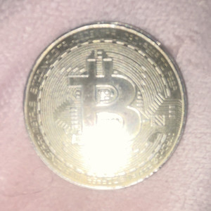 Bitcoin Logo Physical Coin Token - Gold Color Collectible Token Coin