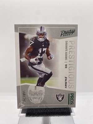 2022 Panini Prestige Davante Adams Prestigious Pros Green /249 Raiders