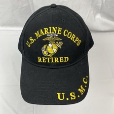U.S. Marine Corps Retired U.S.M.C. Hat Cap Black NWT