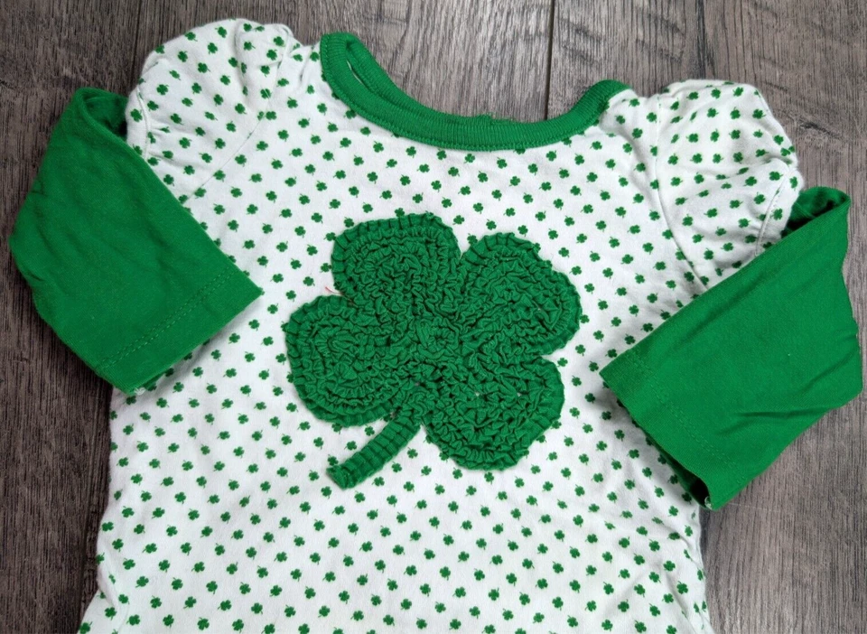 Baby Girl Clothes Koala Kids Newborn 3pc Green Shamrock Skirt Outfit - Image 3 of 4