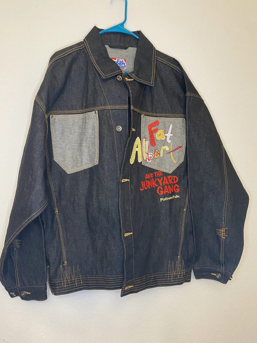 Mens Vintage Fat Albert and the JunkYard Gang Jean Denim Jacket Size XL PERFECT