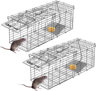 2PCS Heavy Duty Foldable Mouse Trap for Home Warehouse Garage Barn Cage