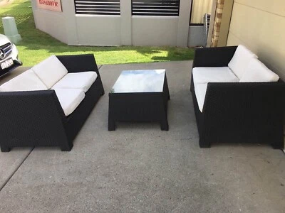 Outdoor Black Wicker Lounge Set Algester 1240230067 Gumtree Outdoor Black Wicker Lounge Set