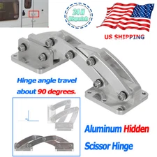 Door Cabinet Aluminum Hidden Scissor Hinge - 90 Degrees Hinge Angle Travel USA