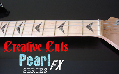 V Custom BLACK PEARL Fret Markers Inlay Decals for Charvel or ANY BASS ...