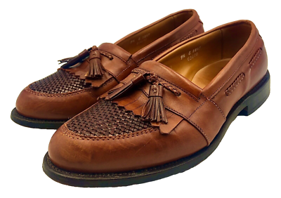 ALLEN EDMONDS Cody Chili Brown Leather Tassel Weave Kiltie 