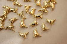 4pcs Gold Bird Charm,18K Real Gold Plated Brass Animal Hummingbird Pendant