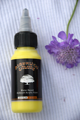 SAGUDIO Acryl Airbrushfarbe für Modellbau 30ml Airbrush Farbe Zitronengelb Gelb
