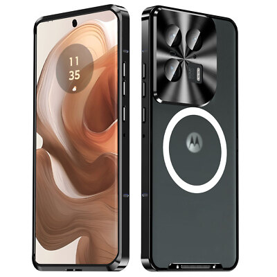 For Motorola Edge 50 Ultra Luxury Aluminum Metal Bumper Case Screen Protector