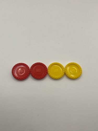 Connect Four 4x Counter Spare Tokens Red or Yellow Quantity 4 Official MB Games - Picture 1 of 12
