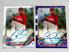 Francisco Morales - 2019 Bowman Chrome Auto Base + Purple Refractor /250 Lot RC