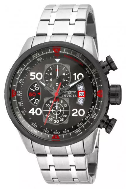 Men's 17204 aviator best sale stainless steel casual watch
