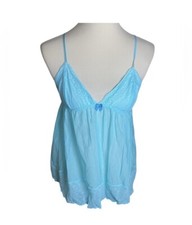Victorias Secret Angels Blue Babydoll Lingerie Lace Top. Size M