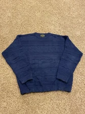Vintage Tosani Sweater Biggie Hip Hop 90s Men's M Blue