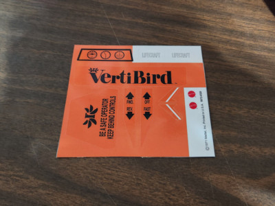 Mattel VertiBird Original Astronaut Rescue Heli Reproduction Stickers DIE CUT
