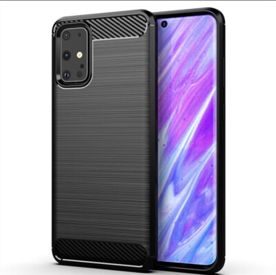 For Samsung S20+ S20 PLUS Carbon Fiber Rubber Phone Case - Main Image