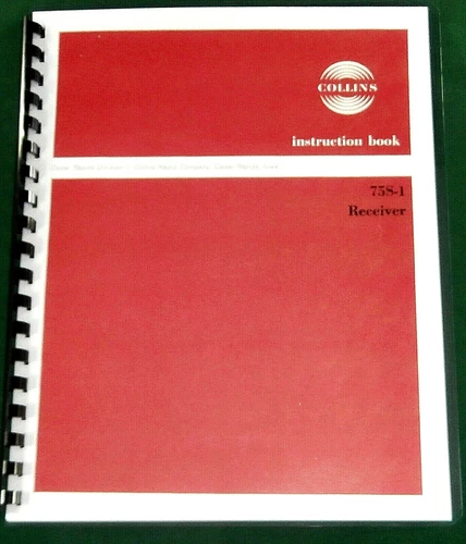 Collins 75S-1 Instruction Manual: 11x34" Schematic & Protective Covers!