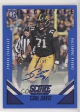 2015 Score Rookie Showcase Signatures 74/99 Carl Davis #353 Auto 0p5