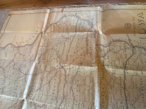 Mapa de ruta postal de Iowa 1951 de colección Departamento de Correos de Estados Unidos Rutas de correo grandes desplegables - Imagen 13 de 24