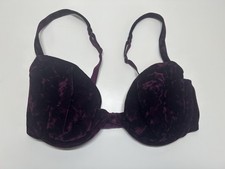 Women's Victoria's Secret Size 36C Velvet Purple Bra Heart Tag