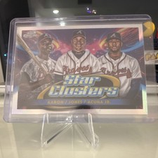 Topps Cosmic Chrome Atl Braves Aaron Jones Acuña Jr. Triple Star Clusters TSC-7