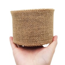 10 Yard Natural Burlap Fabric Roll 3 Inch Jute Ribbon Wedding Craft 8CM Decor