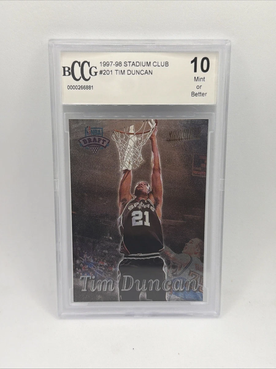Tim Duncan Basketball Grade 10 Rookie Sports Trading Cards