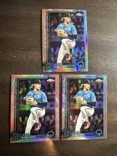 2025 Topps Chrome Update Max Meyer 3 Card Refractor Lot Prism + Base Refractor
