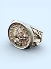 Liberty Coin Men’s Ring Gold Tone Statement 1902 Chunky Heavy Large Size 11