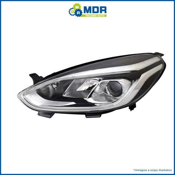Faro Vorne Links FüR Ford Fiesta 2017 Parabola Chrom Mit Led-Tagfahrlicht-image
