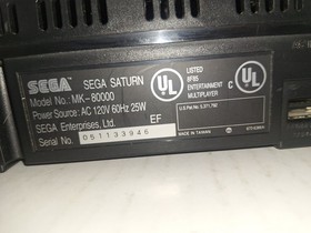 Sega Saturn MK-80000 Video Game Console Bundle with 2 Controllers Black Model 2