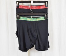 Hanes 6 PACK Boys' Performance Boxer Briefs Underwear X-temp Black Size L