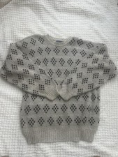 Vintage Towncraft Knit Cotton Blend Grandpa Sweater Size Large Tall Y2K 90s