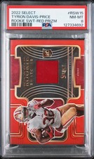 Tyrion Davis-Price RP 2022 Rookie Patch Swatches #RSW15 Red Prizm 49ers PSA 8