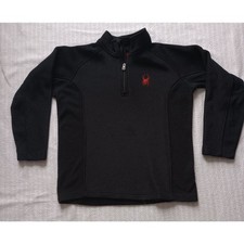 Spyder Kids Large 1/4 Zip Pullover Black Sweatshirt