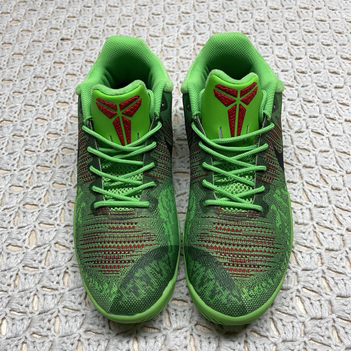 Nike Kobe Mamba Rage Grinch Sneakers Men's Size 7 Green Red OG